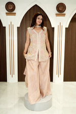 Load image into Gallery viewer, Shimmer Straight Palazzo Set with Dupatta | Elegant Women's Ethnic Wear