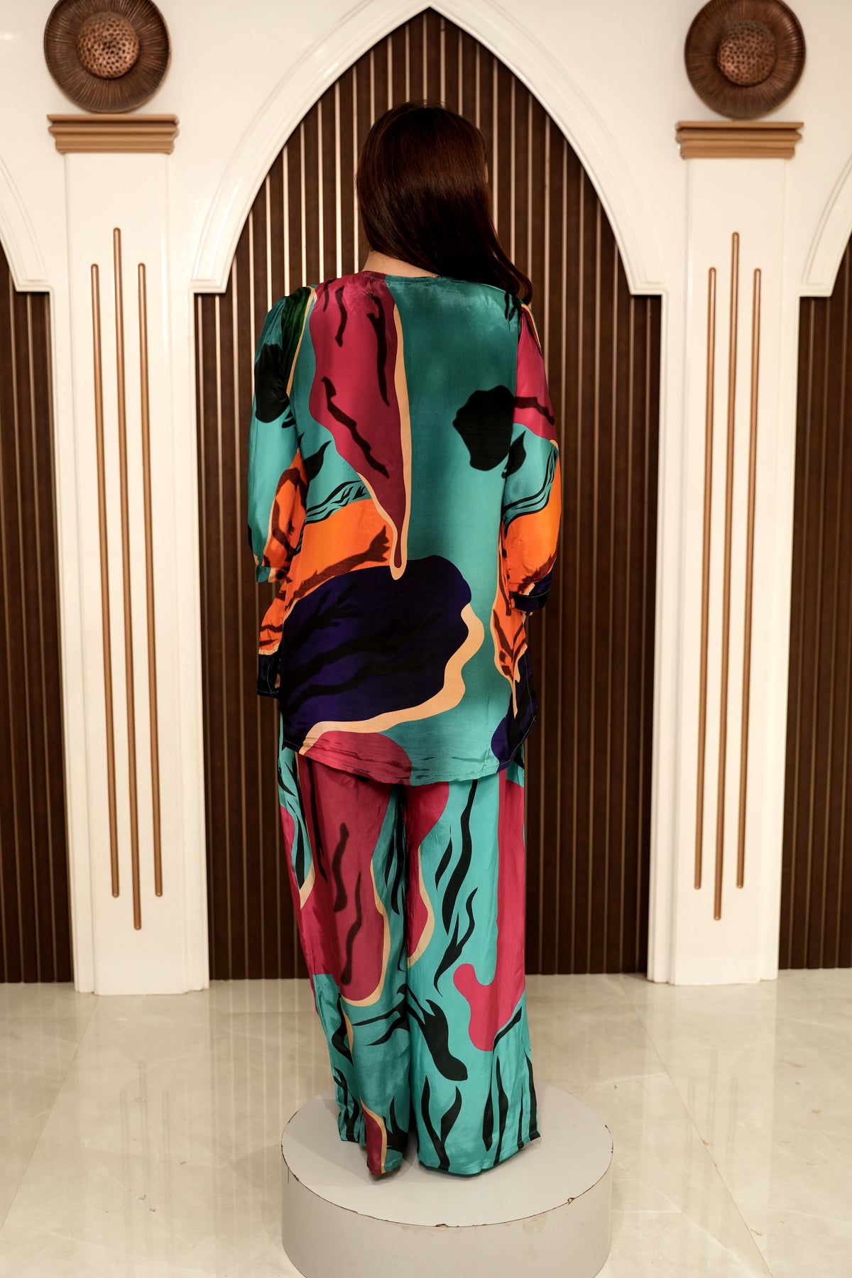 Designer printed co ord set | elegant women's co ord set