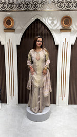 Load image into Gallery viewer, HANDWORK RAMP PALAZZO KURTI SET WITH DUPATTA | ELEGANT WOMEN'S ETHNIC WEAR