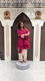Load image into Gallery viewer, DESIGNER HANDWORK FARSHI SUIT WITH DESIGNER DUPATTA | ELEGANT WOMEN'S ETHNIC WEAR