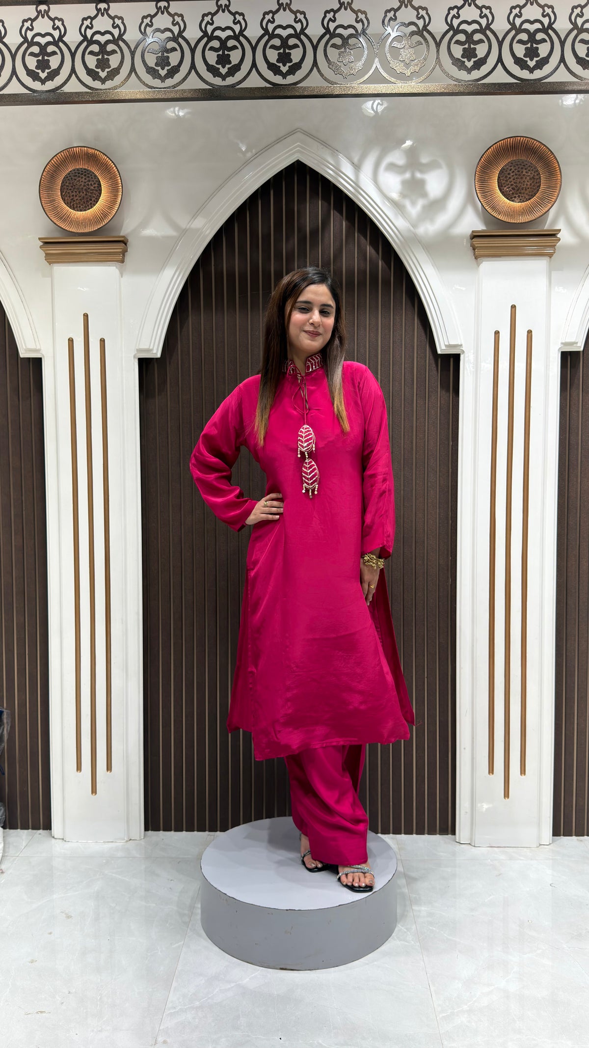 Designer farshi cord set | elegant women's ethnic wear