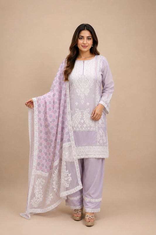 Pakistani Cotton Suit with Farsi Pants