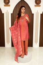 Load image into Gallery viewer, Handwork Palazzo with Shimmer Shirt and Designer duppata | Elegant Women's Ethnic Wear
