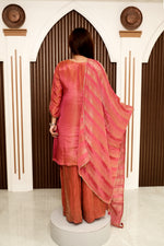 Load image into Gallery viewer, Handwork Palazzo with Shimmer Shirt and Designer duppata | Elegant Women's Ethnic Wear
