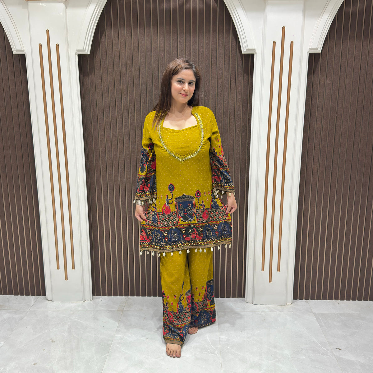 Women's premium cotton printed co ord set | ethnic cotton two piece outfit