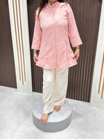 Load image into Gallery viewer, Women's Premium Cotton Pink Co-Ord Set | Stylish Cotton Two-Piece Outfit
