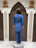 Load image into Gallery viewer, Women's Denim Cotton Embroidered Co-Ord Set | Premium Casual Wear
