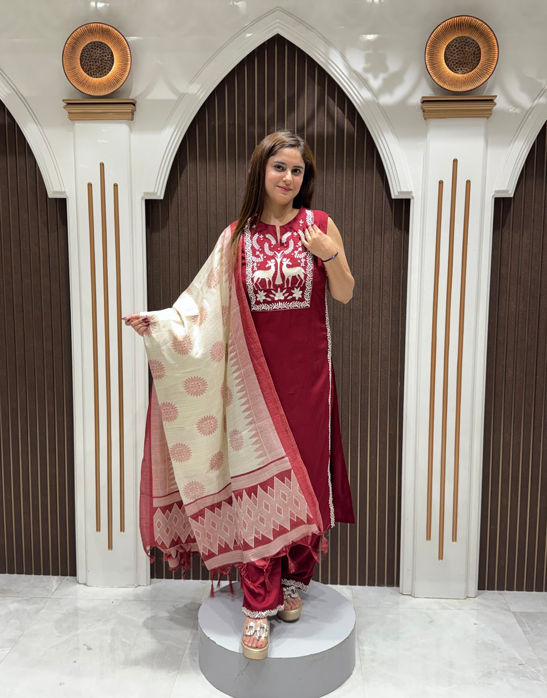 Cotton Designer Readymade Suit Set