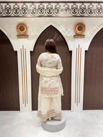 Load image into Gallery viewer, Cotton Embroidered Anarkali Suit Set with Dupatta – Off White | Elegant Ethnic Wear for Women
