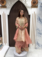 Load image into Gallery viewer, BANARASI ANARKALI FROCK WITH DESIGNER PALAZZO &amp; DUPATTA | ELEGANT WOMEN'S ETHNIC WEAR

