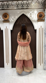 Load image into Gallery viewer, BANARASI ANARKALI FROCK WITH DESIGNER PALAZZO &amp; DUPATTA | ELEGANT WOMEN'S ETHNIC WEAR
