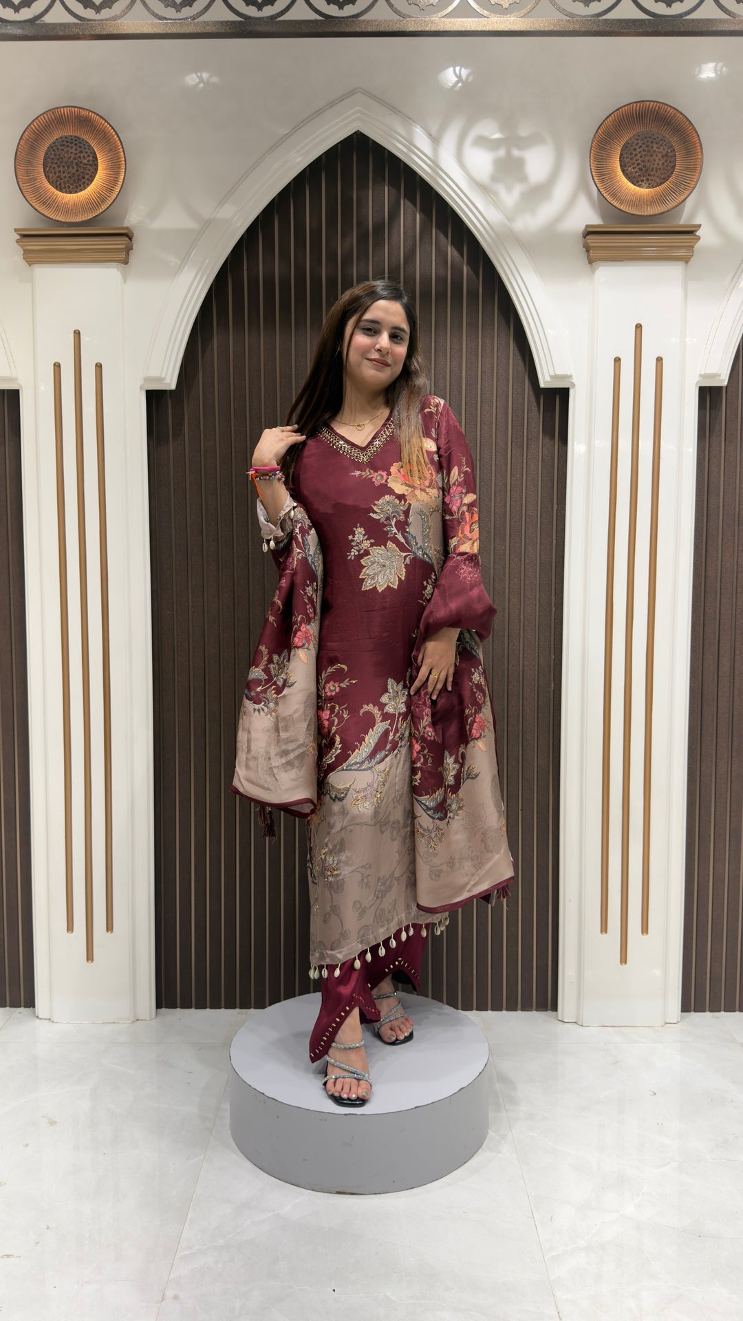 DESIGNER PRINTED SUIT WITH HAND WORK | ELEGANT WOMEN'S ETHNIC WEAR