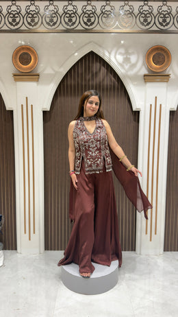 Designer Frock Palazzo Set | Elegant Women's Ethnic Wear