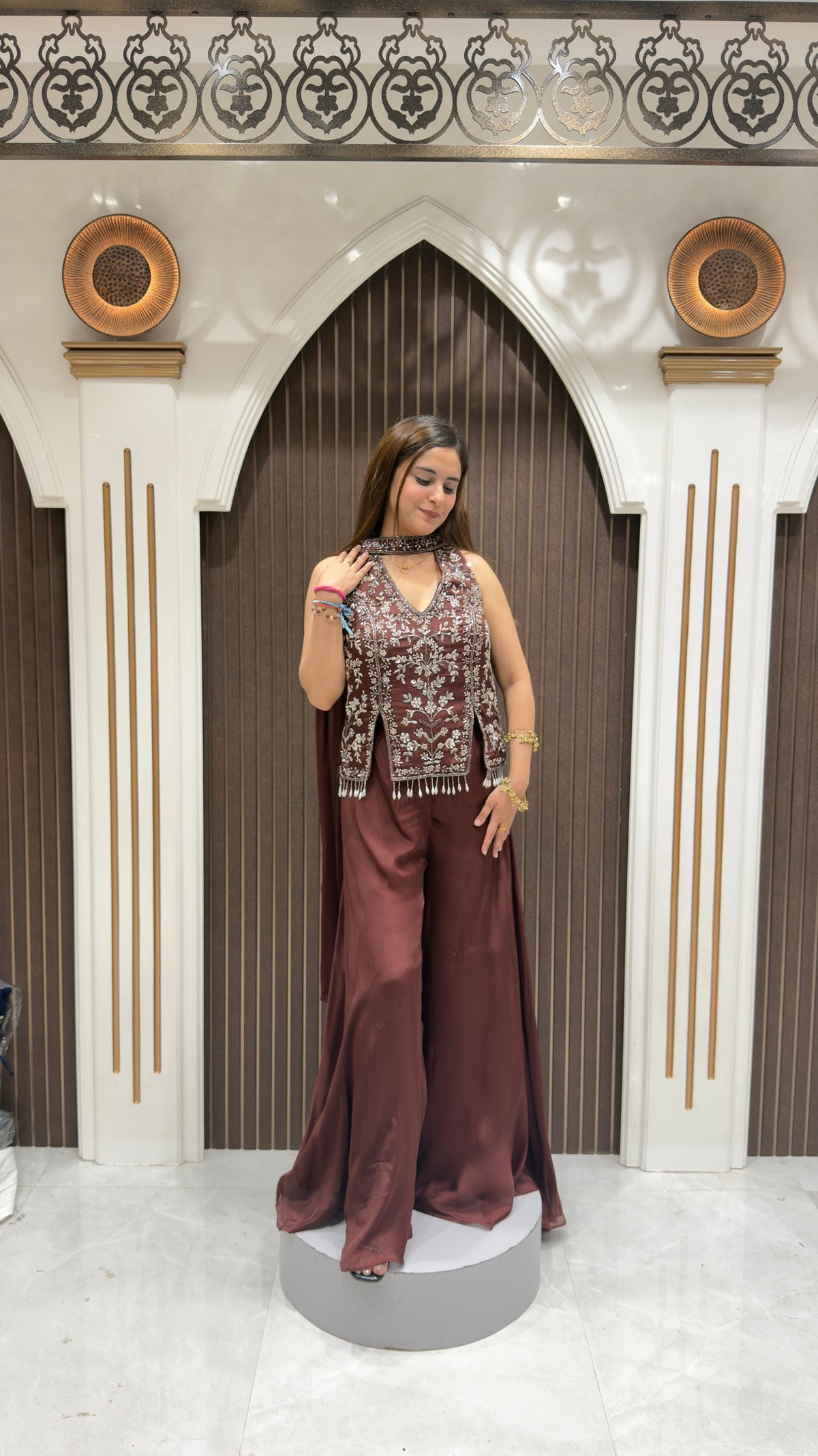 Designer frock palazzo set | elegant women's ethnic wear